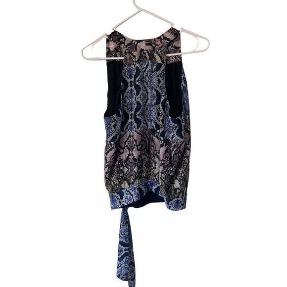 Parker Snake Print Kenna Sleeveless Wrap Front Top Multicolor Size Small - Picture 6 of 16
